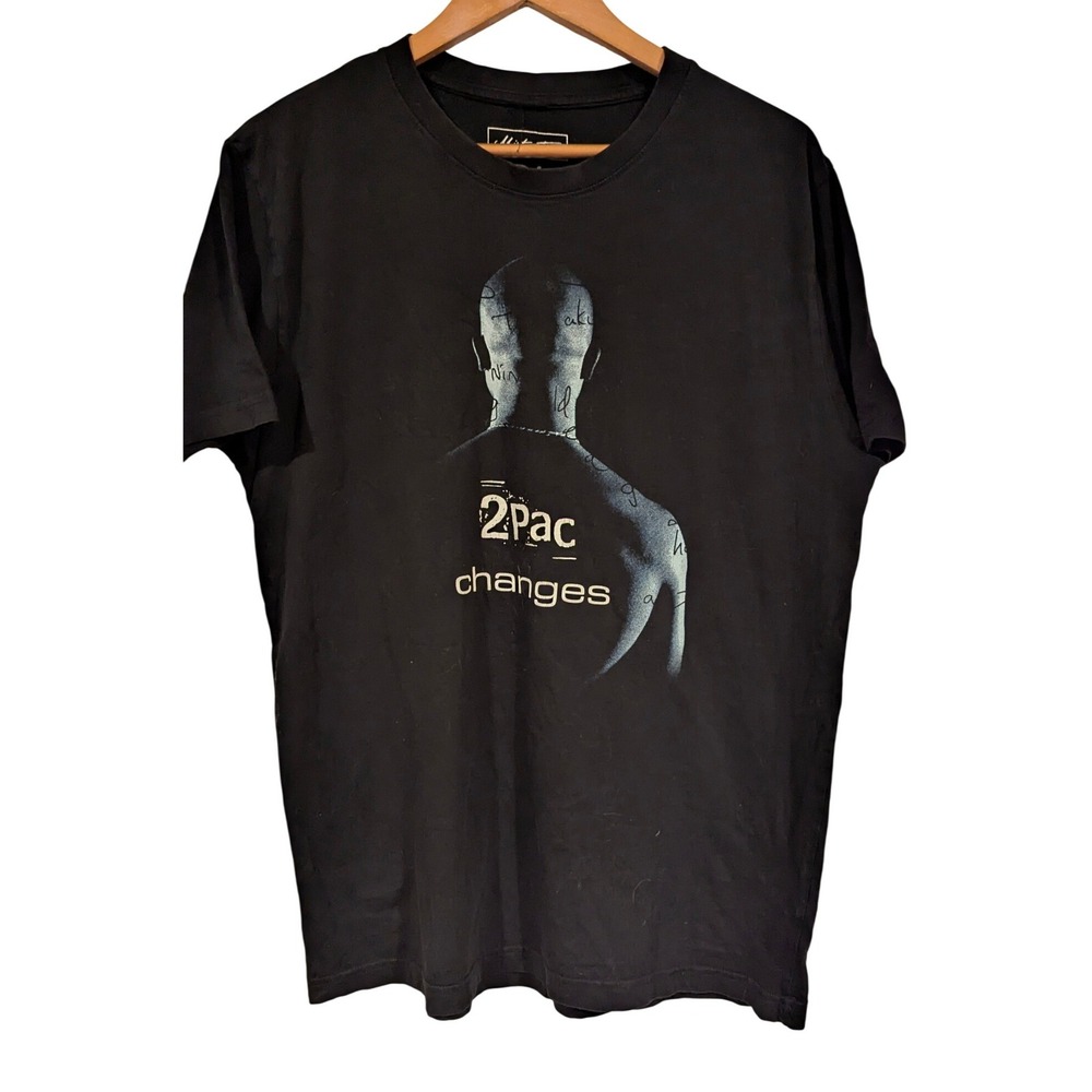 Mister Tee 2Pac Changes Graphic T-Shirt Large Black Hip Hop Rap Tee PB19-035‎